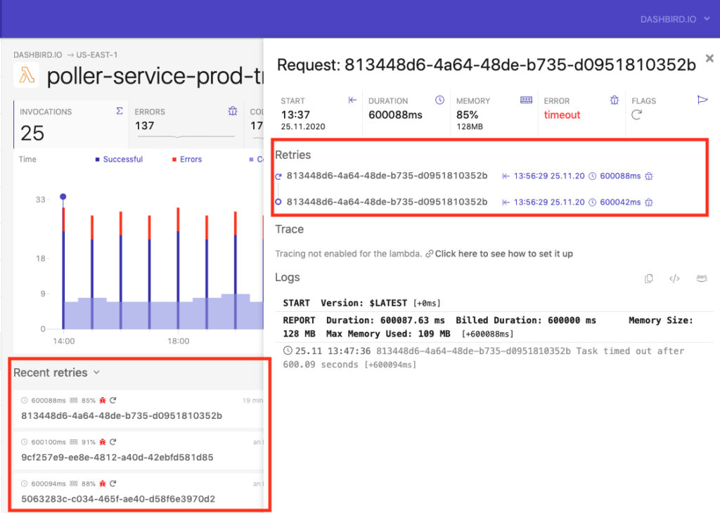 solving lambda retries

