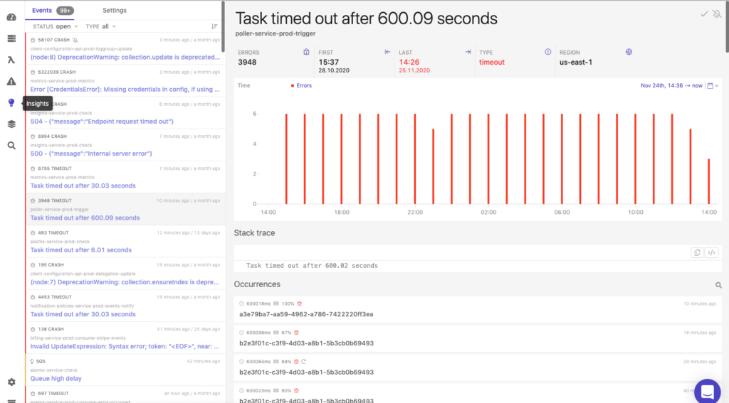 aws lambda timeout