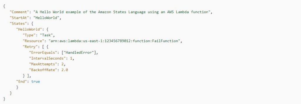 AWS Step Functions: HandledError example