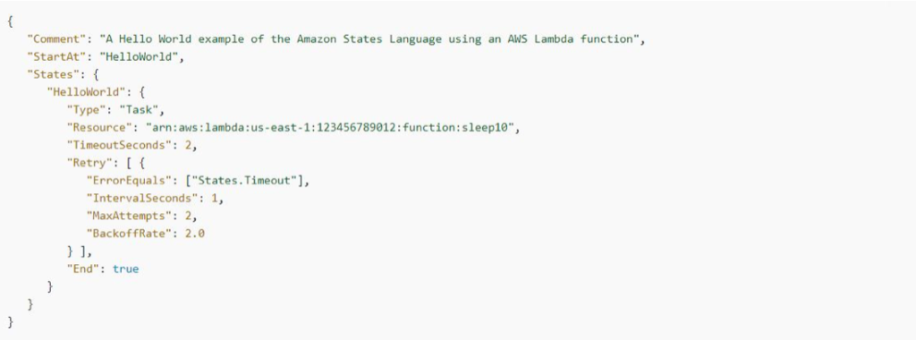 AWS Step Functions: Timeout Retry example