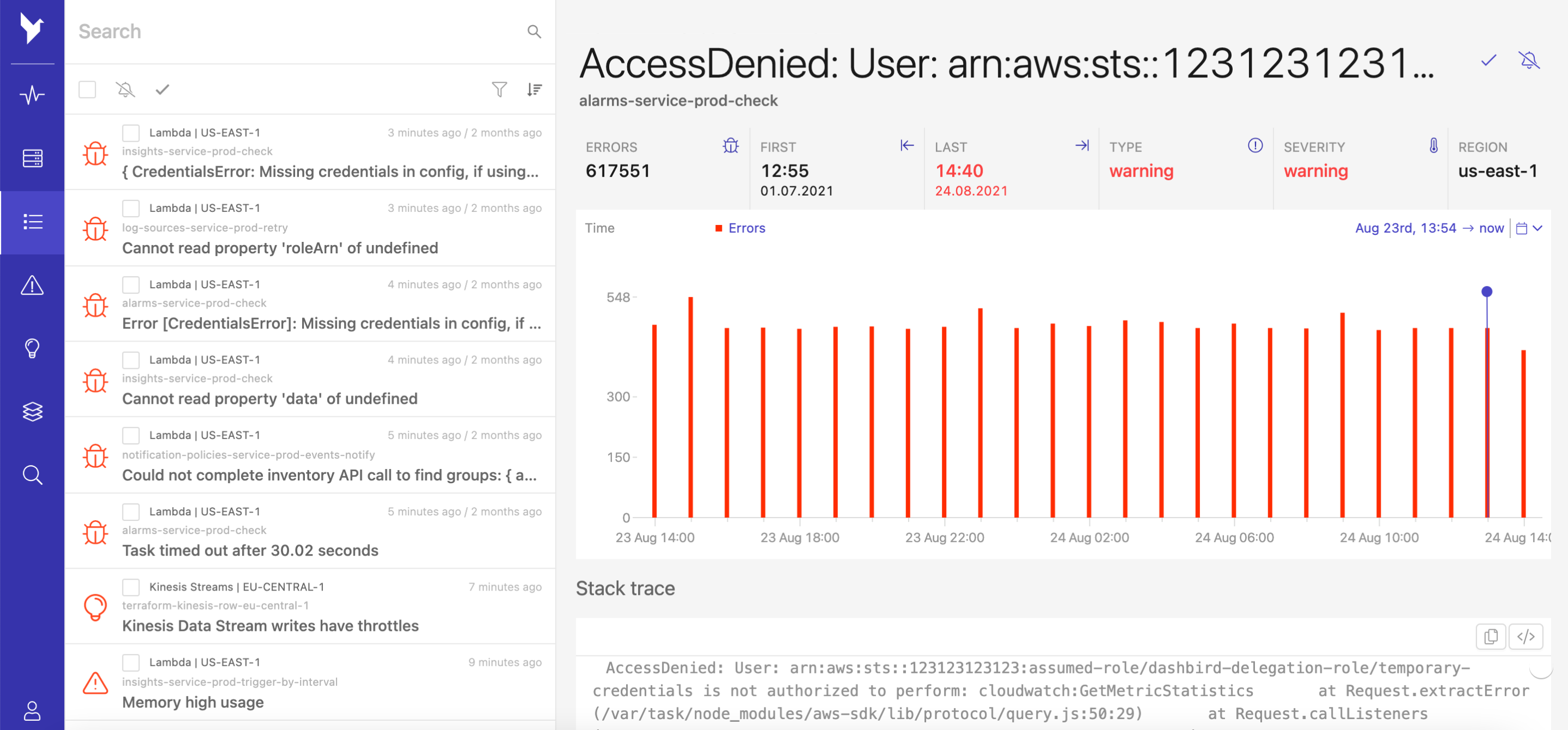 failure detection access denied